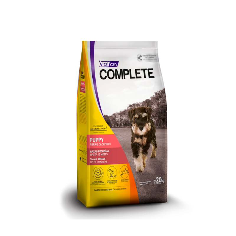 COMPLETE PERRO CACHORRO RAZAS PEQUEÑAS x 20 KG.